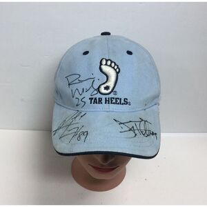 UNC Tar Heels Signed Hat Autographed Carolina Blue Strap‎ Back Cap